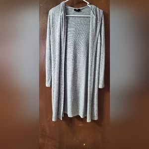 Open front fleece cardigan